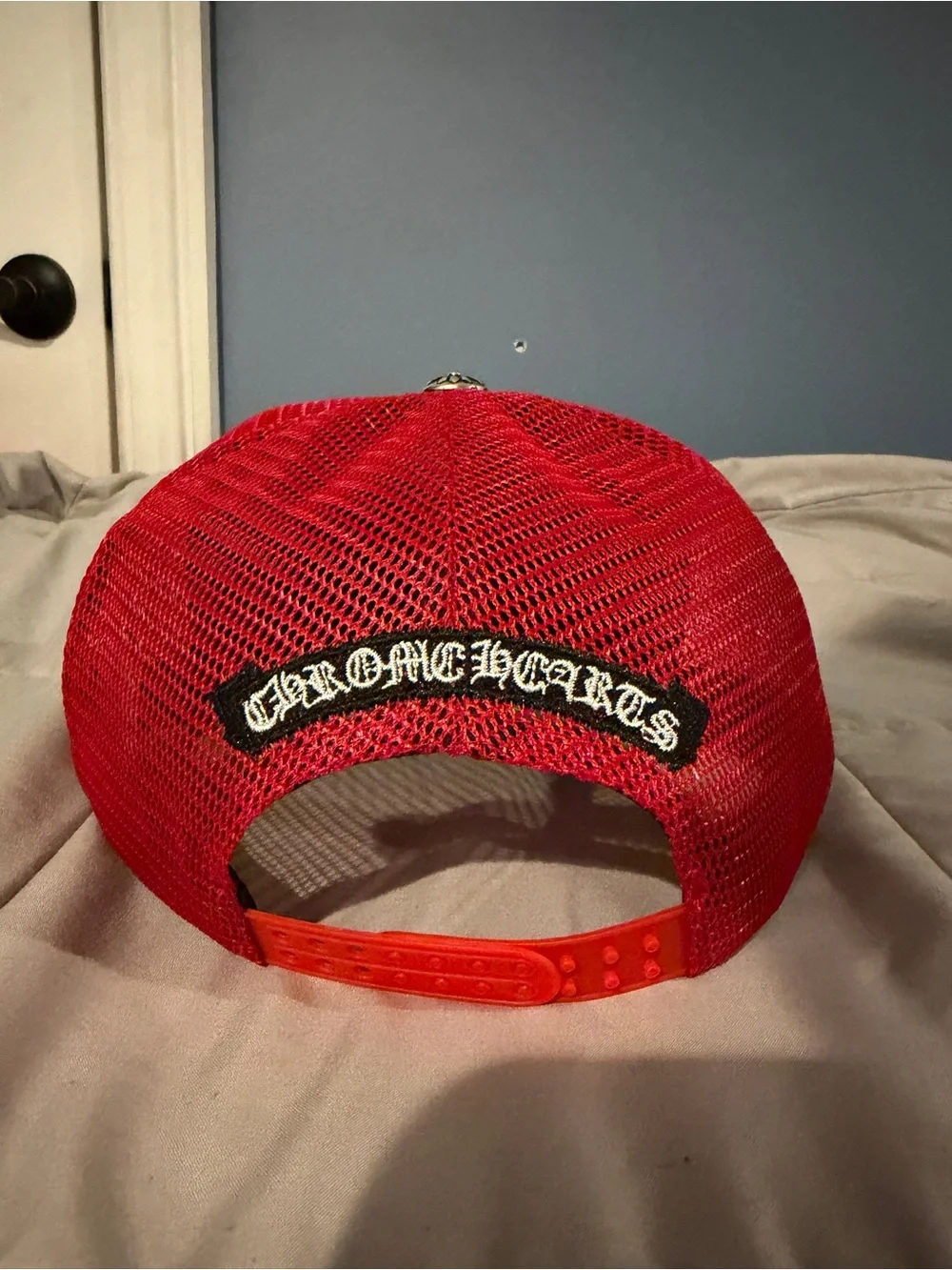 Chrome Hearts Kids Trucker Hat - Red White Blue Patch